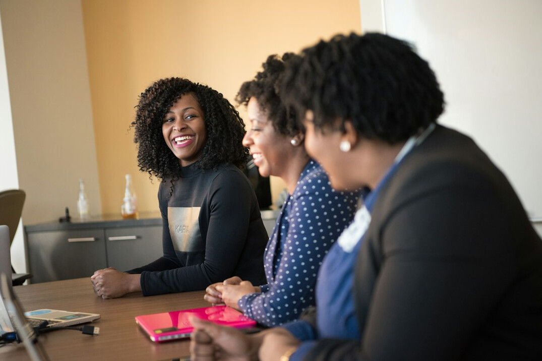 woman leading business discussion